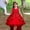 Red, variant on Girls Round Neck Sleeveless Princess Dress, Flower Girl Wedding Gown with Beaded Tulle Puffy Skirt, Junior Bridesmaid Party Dress for Birthday and Pageant, Age 3-14Y Hot Pink 110