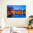 thumbnail image 3 of Elephant Stock Nuremberg Glow Wall Art - Horizontal Canvas Wall Art - Living Room Wall Decor - Places Canvas - Blue And Orange Decor - 12" x 8", 3 of 8