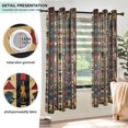 thumbnail image 3 of Yayeee Window Curtains Light Filtering 63"x52" Grommet Panel Pair Home Living Room Decor, Beige Geometric, 3 of 7