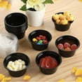 thumbnail image 2 of 2 oz Black Plastic Clear Disposable Portion Cups with Lids for Sauce Cup, 2 of 11