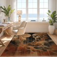 thumbnail image 3 of Design&I 3'x5' Ultra Soft Throw Mat, Earthy Tones Abstract Skull Art Surreal Dripping with Cosmic Fluffy Washable Easy Care Indoor rug for Bedside Hallway, 3 of 3