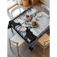 thumbnail image 6 of Deer Bear Table Cloth, Retro Farmhouse Trees Forest Wooden Grain Waterproof Tablecloth for Square Tables, Reusable Washable Fabric Table Cover for Restaurant Kitchen Dining Tables 60"x60", 6 of 6