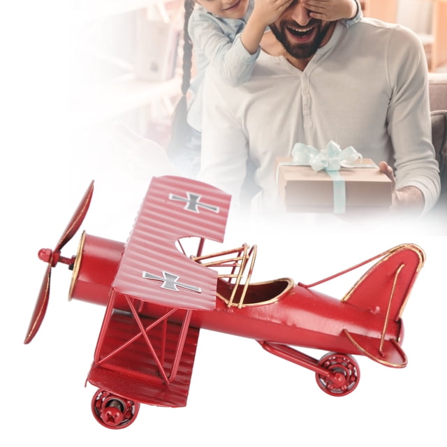 Modelo de avión retro modelo de avión de metal modelo de avión biplano vintage para decoración de escritorio de habitación recuerdo ANGGREK Otros