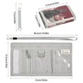 thumbnail image 3 of Cloth Wallet with Lanyard & Multiple Compartments Fashion Purse Zipper Clutch Bag for Cash Cards Coins Pink Christmas Trees and Houses, 3 of 7