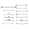 thumbnail image 3 of Barra De Curva Recta De Acero Inoxidable Quirúrgica Corporal Barra Industrial Sunnimix Aretes de acero inoxidable, 3 of 8
