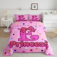 thumbnail image 2 of spefrowx Girly Pink Letter E Queen Comforter Set for Kids Girls, Kawaii Princess Bow Comforter Sets Queen, Pink Reversible, 3 Pieces, 1 Comforter and 2 Pillowcases, 2 of 6
