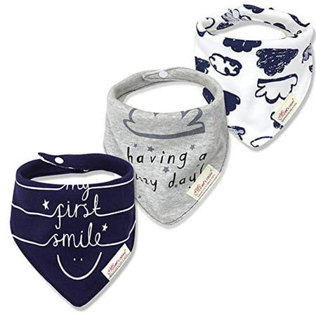 

JN&LULU 3-Pack Newborn Baby Bibs Baby Bandana Drool Bibs for Drooling Organic Cotton Bibs for Baby Gifts