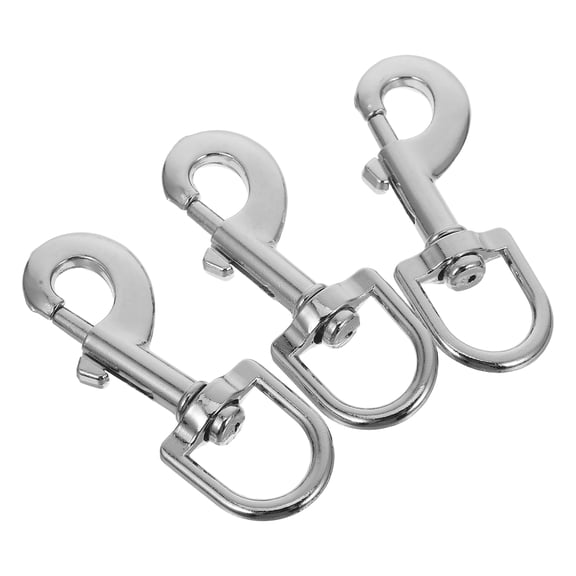 GAXIRE 3Pcs Metal Dog Leash Clips with Swivel Snap Hook Zinc Alloy Durable Fastening