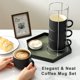 thumbnail image 2 of Set de 4 Tazas de Café HASENSE 450 ml Apilables en Negro, 2 of 8