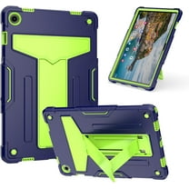 elitegadget Case for Samsung Galaxy Tab A9 11" Inch Tablet (SM-X210/X215/X216) (2023 Released) - Protective Hybrid Case Cover with Kickstand 1 Random Color Stylus (Navy Blue/Green)