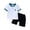 White, variant on Efsteb Toddler Baby Kids Boys Suit Short Sleeve Top Shorts Pants Summer Fashion 2PCs Set Outfits (Red,1-2 Years)