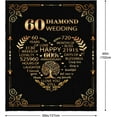 thumbnail image 2 of XZYG 60th Anniversary Blanket Gifts for Couples Gift for 60th Wedding Anniversary 60 Years Anniversary Wedding Gifts for Parents 60 Year Wedding Anniversary Blanket(50*60inch), 2 of 7