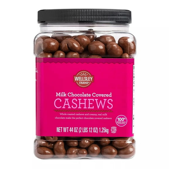 Wellsley Farms Milk Chocolate Covered Roasted Cashews, 44 oz.
