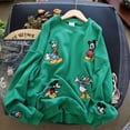 thumbnail image 1 of Disney-Sudadera con capucha para niños, suéter deportivo con bordado de Mickey, Pato Donald, informal, japonés, holgado, 1 of 3