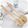 thumbnail image 4 of Shower Brush Boar Exfoliating Body Massager with Long Wooden Handle Reusable Paper Towels Bathroom Organizer Countertop Standing Towel Racks for Bathroom Bathroom Storage Organizer Towel Rack for Door, 4 of 4