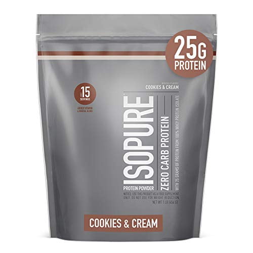 Isopure Zero Carb, Vitamin C and Zinc for Immune Support, 25g Protein
