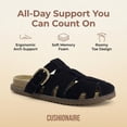 thumbnail image 3 of Cushionaire Benson Fisherman Sandals for Women – Suede Slip On Closed Toe Womens Clogs with Memory Foam Cork Footbed and Arch Support, 3 of 20