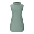 thumbnail image 5 of AherBiu Plus Size Tops for Women Tank Top Turtleneck Stretch Slim Fitted Basic Comfy Top Tees Tshirts, 5 of 9
