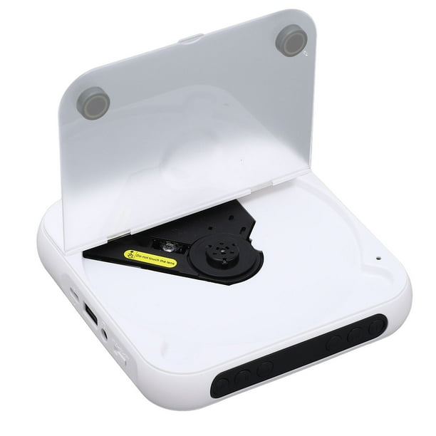 Reproductor De CD Inalámbrico, Reproductor De CD Portátil De 1200 MAh Pantalla LCD Ligera Recargable Blanca Formato Múltiple Para Viajes Para Computadora Portátil