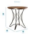 thumbnail image 4 of Steve Silver Adele Pub Style Rustic Wood and Metal Round 36" Counter Height Kitchen Dining Table, Brown, 4 of 4