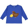thumbnail image 3 of Inktastic Hen and Chick Farm Animals Boys or Girls Long Sleeve Toddler T-Shirt, 3 of 5