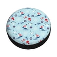 thumbnail image 3 of Bingfone Sailboats Anchors Spare Tire Cover Weatherproof Universal Wheel Protectors for RV Camper Travel Trailer SUV Truck-14 inch, 3 of 9