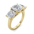 thumbnail image 2 of SuperJeweler 4 Carat Moissanite Three Stone Ring in 14 Karat Yellow Gold for Women, 2 of 6