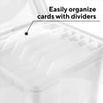 thumbnail image 2 of Greeting Card Organizer & Storage Box with 6 Adjustable Dividers for Holiday Birthday Get Well Cards Photos, Crafts ., 2 of 8