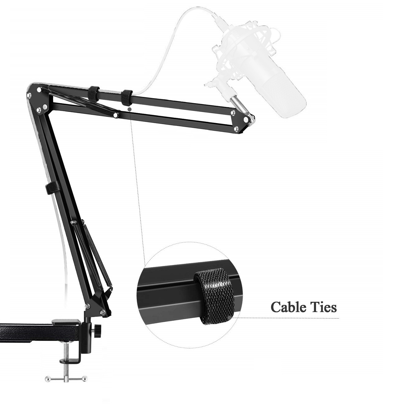 Microphone Wall Mount, Foldable Mic Holder Clip for Blue Yeti X S Nano Snowball to Radio Broadcasting, Voice-Over Sound, Stages,Youtube
