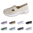thumbnail image 2 of XIMIN Orthopedic Anti-Slip Sole Shoes for Women Slip-on Casual Sneakers Comfort Non Slip Work Travel Sneakers Woven Arch Support Lightweight Breathable Soft Sole Walking Shoes, 2 of 8