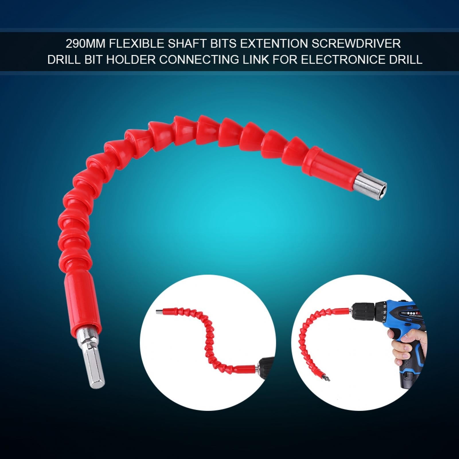 Flexible Shaft Drill Bit Extension Set, 2 Bendable Soft Shaft Screwdriver Extensions With 3 Pcs