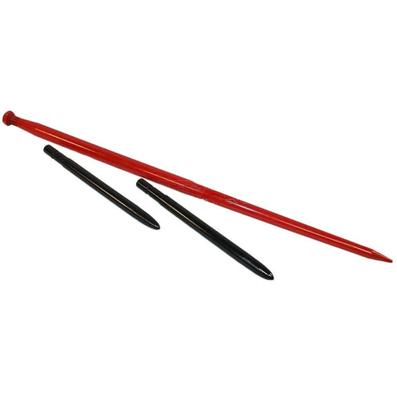 49" 3000 lb Hay Spear with Stabilizer Spears bale spike fork tine (SS -WS -SS)