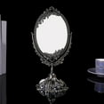 thumbnail image 6 of Metal Tabletop Antique Makeup Mirror Swivel Double Sided Oval Cosmetic Mirror, 6 of 11