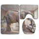 thumbnail image 1 of ABPHQTO Manzanas De Cesta De Elefante Juego de alfombras de baño de 3 piezas Alfombra de baño Alfombra de contorno y tapa de inodoro, 1 of 2