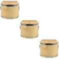 thumbnail image 6 of MLINS 3pcs Wooden Bucket Sushi Rice Container Cooked Rice Bucket Cooked Rice Barrel, 6 of 8