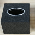 Phlegsive Black Square Tissue Box Cover Paper Towel Holder