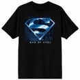 thumbnail image 6 of Superman Man Of Steel Adult Black Crew Neck Short Sleeve T-shirt-4XL, 6 of 7