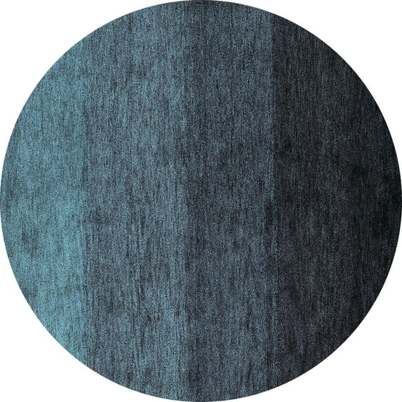 Ahgly Company Indoor Round Abstract Light Blue Modern Area Rugs, 3' Round