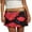 Rose Red, variant on Xsylife Women's Sexy Mini Skirt Y2k Slim Tie-Dye Flower Print Low Waist Side Split Tie-Up Bodycon Skirt for Street Party Club