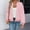 Pinky, variant on Striped Stand-Up Collar Jackets for Women, Lightweight Zipper Sweatshirts with Pockets, Fall Casual Work Tops