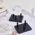 thumbnail image 4 of 1 Set 2 Boxs Pine Wood Raw Mineral Display Holder Ball Stands for Mineral Agate Rectangle Black 105x80.5x45.5mm, 4 of 5