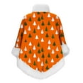 thumbnail image 5 of Yeahitch Womens Shawls Christmas Tree Print Comfy Cozy Plush Fleece Fall Winter Warm Womens Tops Cozy Fluffy Fleece Shawl Cape, 5 of 6