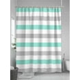 thumbnail image 5 of Fsddascl Teal Grey Shower Curtain Set - 72" x 78" Washable Bathtub Curtain with 12 Hooks, Farmhouse Watercolor Modern Geometric Waterproof Fabric Stall Shower Curtains for Bathroom/Bathtub Décor, 5 of 6