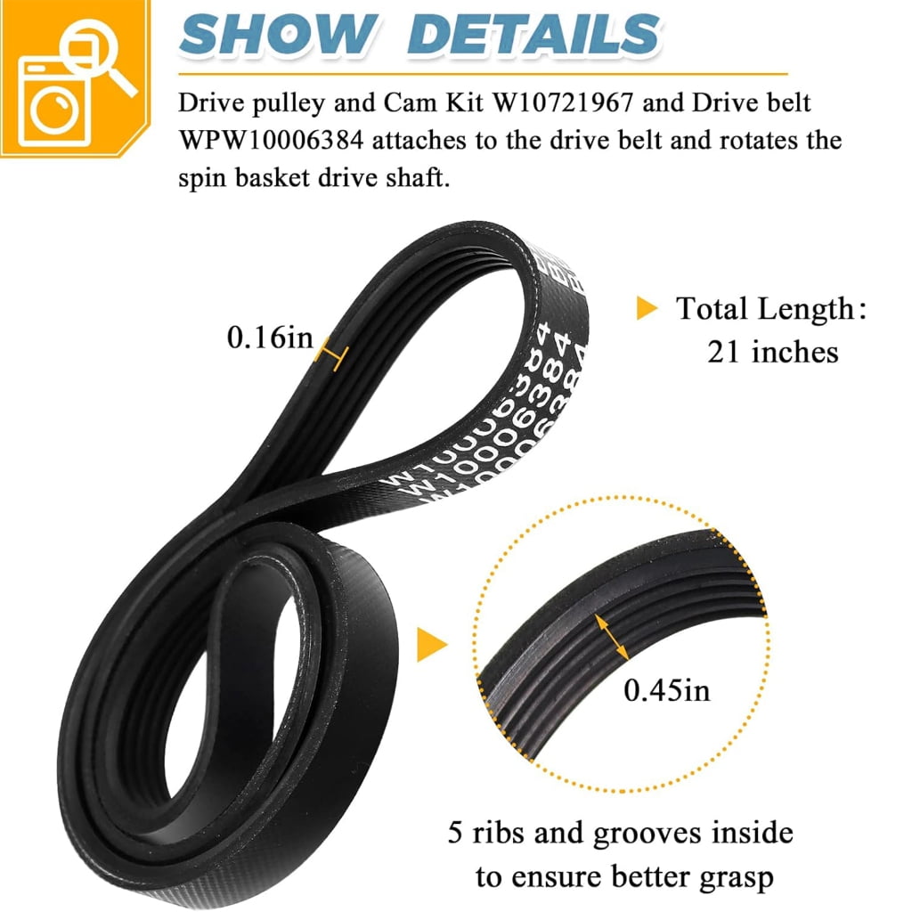 Global Washer Wheel Grip Set Consistent Multiple Models Includes 21 Inch Operate Belt