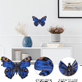 thumbnail image 3 of Outdoor Wall Decor Butterfly Decoration Metal Butterfly Wall Decor for Fence Metal Wall for Home Decorations Blue, 3 of 6