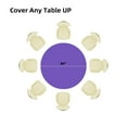 thumbnail image 3 of (6 Pack) Purple Premium Round Heavy-Duty Plastic Table Covers ( Reusable), 3 of 6