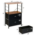 thumbnail image 4 of Costway Commode 2 Tiroirs avec Étagère de Rangement Tour Table de Chevet Table de Chevet Coffre Noir, 4 of 10
