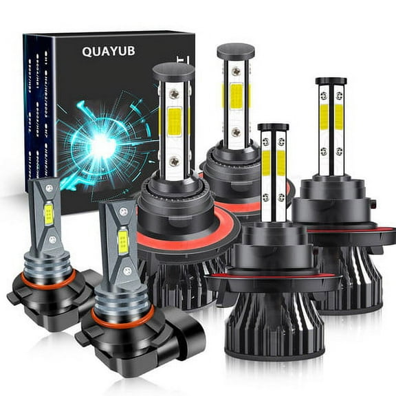 6X 6000k White LED Headlight   Fog Light Bulb For 2017 2018 F250 F350 Super Duty