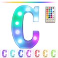 thumbnail image 1 of Luces LED de marquesina con letras que cambian de color y control remoto PWPSG - Decoraciones multicolores para fiestas, bares, eventos y festividades en casa., 1 of 7