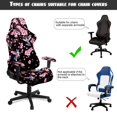 thumbnail image 6 of Xixirimido Gaming Chair Covers with Armrest Covers 4Pcs Stretch Game Computer Office Chair Slipcovers Rotating Armchair Protective Cover, Hummingbird Cherry Blossom, 6 of 8